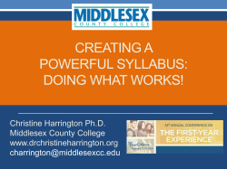 CT-41 Creating a Powerful Syllabus - Doing What Works