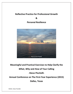 CT-36 Reflective Practice for Professional Growth and Personal Resilience