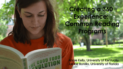 CT-269 Creating a 360 Experience - Common Reading Programs