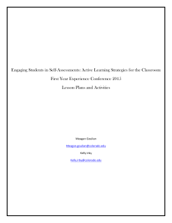 CT-211 Engaging Students in Self-Assessments - Active Learning Strategies for the Classroom
