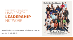 CT-186 University Leadership Network - A Model of an incentive-Based Scholarship Program