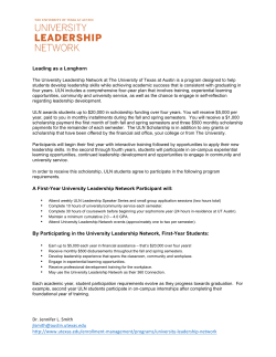 CT-186 University Leadership Network - A Model of an incentive-Based Scholarship Program -2