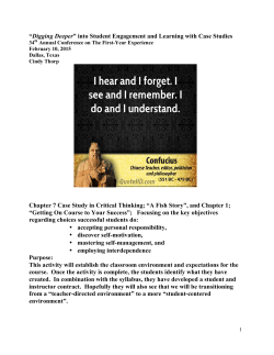 CR-230 Digging Deeper into Student Engagement and Learning with Case Studies
