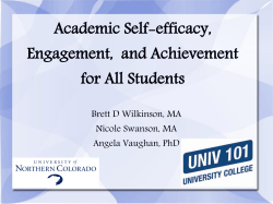 CR-103 Academic Self-Efficacy Engagement and Achievement for All Students