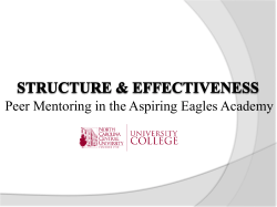 CI-267 Structure and Effectiveness - Peer Mentoring in the Aspiring Eagles Academy