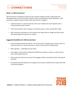 CI-260 A Connection for Every First-Year Student - The 360 Connections Initiative -2