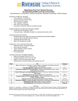 CI-204 Magnifying Success - First-Year Success by Expanding STEM Learning Communities