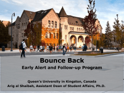 CI-196 Bounce Back Early Alert and Intervention Program