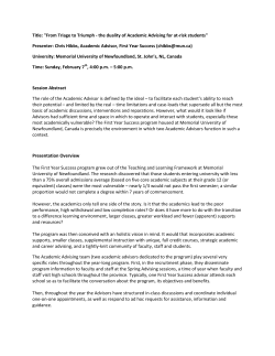 CI-86 From Triage to Triumph - Academic Advising for At-Risk Students