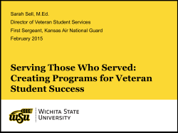 CI-50 Serving Those Who Served - Creating Programs for Veteran Student Success