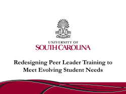 CI-45 Redesigning Peer Leader Training to Meet Evolving Student Needs