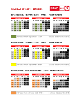 calendario espaxol 1t 2013-2014