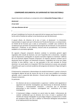 Comprom s documental per codireccions de tesi doctoral