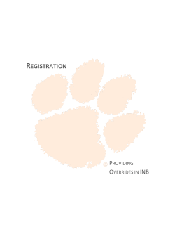 Provide an Override Using INB