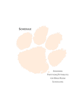 Assign Partitions/Attributes for Mass Scheduling