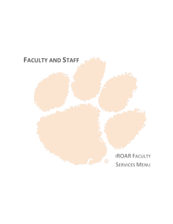 iROAR Faculty Services Tab