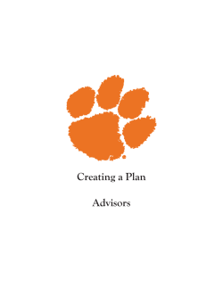 Create Plan Advisee Class Schedule