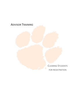 Clearing Students for Registration