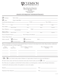 Graduate Request for Re-entrance