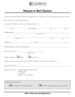Diploma: Request to Mail Form (.pdf)