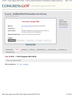 S1079 Artificial Reef Promotion