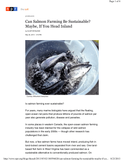 Can Salmon Farming Be Sustainable