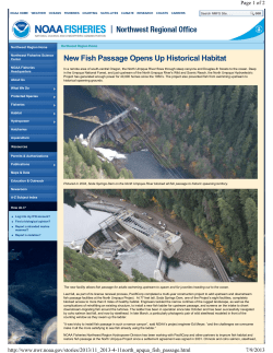 New Fish Passage North Umpqua