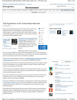 Fish Populations In The US Rebound