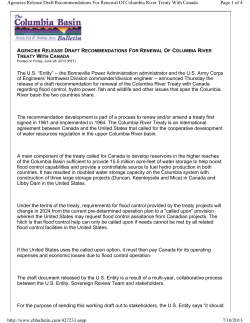 Agencies Release Draft Recommendations