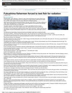 Rising Radioactive Spills Leave Fukushima Fishermen Floundering