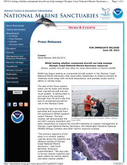 NOAA Testing Whether Unmanned Aircraft Can Help