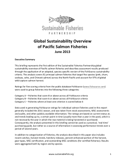 Global Sustainability Overview Of Pacific Salmon