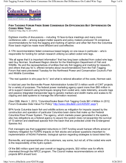 Fish Tagging Forum Finds Some Consensus