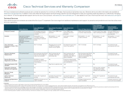 Compare Cisco Technical Services and Warranty - At a Glance pdf