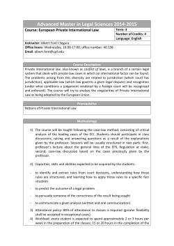 European Private International Law