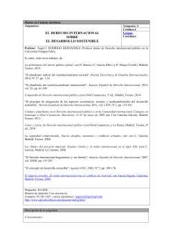 Derecho Internacional del Desarrollo Sostenible