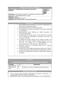 Fundamentos del derecho penal de la empresa