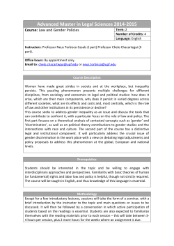 Law and Gender Policies