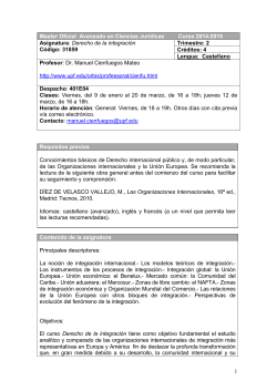 Derecho de la integraci n