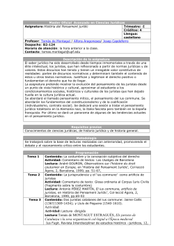 Historia del Pensamiento Jur dico