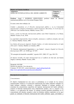 Derecho Internacional del Medio Ambiente