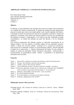 30712- Arbitraje comercial y contratos internacionales