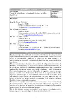 30735- Teoria de la legislaci : racionalitat, t cnica i met dica legislativa