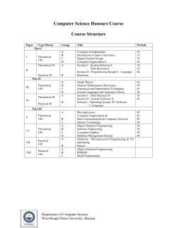 Computer Sc Hons Gen