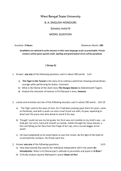 ENGLISH PART III GENERAL - PAPER-IV