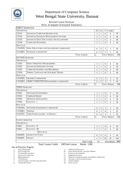 COMPUTER SCIENCE - PG SYLLABUS 2016