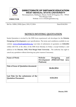 NOTICE INVITING QUOTATION FOR WEBSITE FOR DIRECTORATE OF DISTANCE EDUCATION