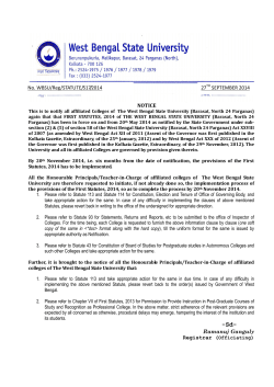 NOTICE FOR WBSU STATUTE