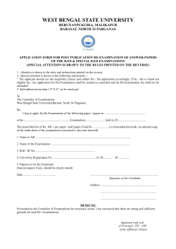 B.ED SEM-I 2014-15 REVIEW APPLICATION
