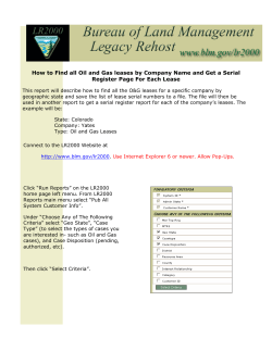 Find Oil and Gas Leases by Company Name and then get a Serial Register Page for each Lease in the list.
